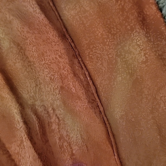 Vtg Artisan Rust Pink Seahorse Watercolor Satin Sash Scarf - Picture 5 of 6